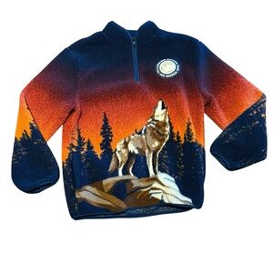 Yellowstone National Park Youth Size 14/16 Quarter Zip Fleece Pullover
